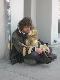Homeless with dog